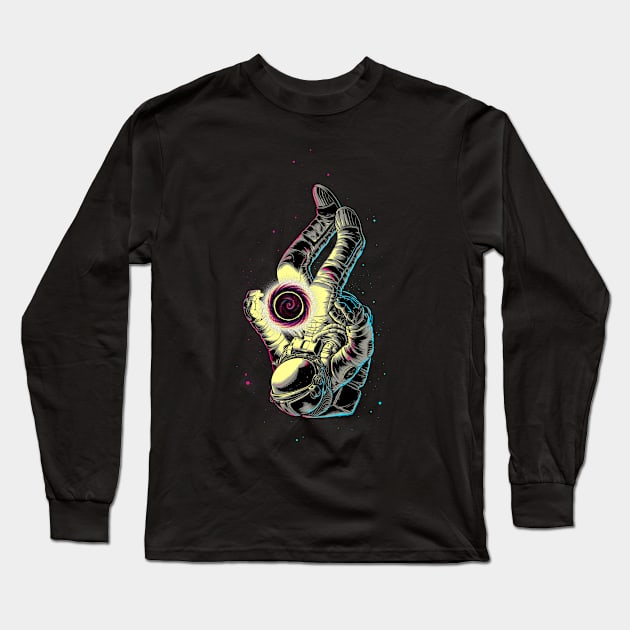 Space Enlightenment Long Sleeve T-Shirt by angoes25